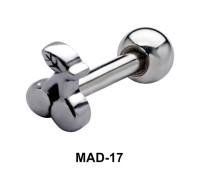 Cherry Shaped S316L Tongue Piercing MAD-17